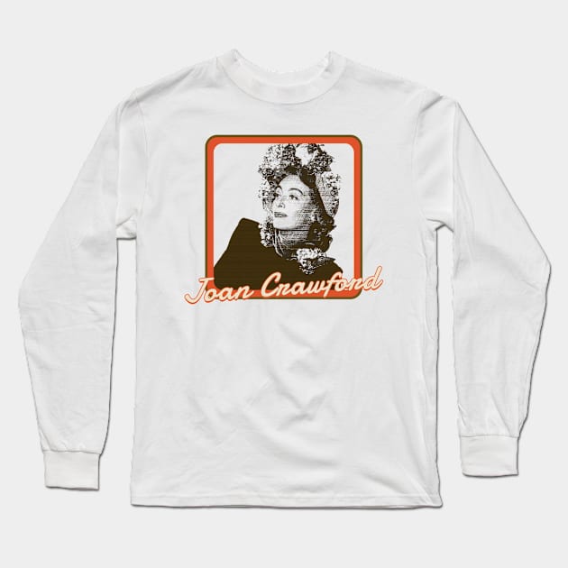 joan crawford classic retro Long Sleeve T-Shirt by Thermul Bidean